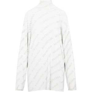 Balenciaga, Sweatshirts & Hoodies, Dames, Wit, S, Sweatshirt