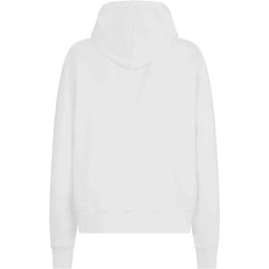 Dsquared2, Sweatshirts & Hoodies, Dames, Wit, S, Katoen, Truien met grafische print en capuchon