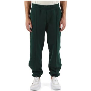 Tommy Hilfiger, Broeken, Heren, Groen, L, Katoen, Sportieve katoenen sweatpants met zijstrepen