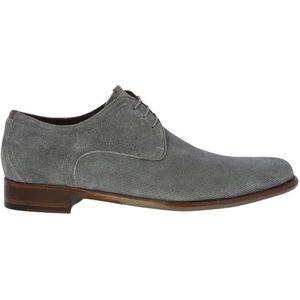 Floris van Bommel, Schoenen, Heren, Grijs, 42 1/2 EU, Suède, Grijze Suède Schoenen