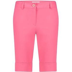 Jane Lushka, Korte broeken, Dames, Roze, XS, Roze Technische Jersey Strik Shorts