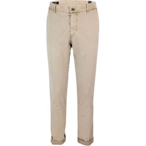 Mason's, Broeken, Heren, Beige, L, Katoen, Heren Chino Broek Regular Fit Rits- en Knoopsluiting