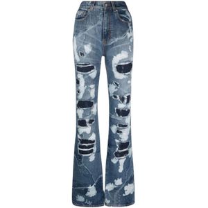 John Richmond, Jeans, Dames, Blauw, W28, Katoen, Vintage Jeans met Wijde Pijpen
