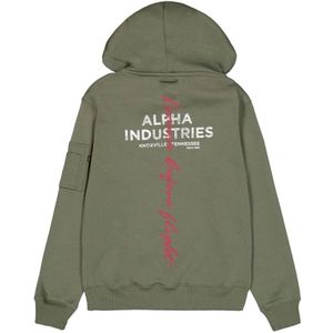 Alpha Industries, Sweatshirts & Hoodies, Heren, Groen, M, Katoen, Groene Katoenen Signature BP Hoody