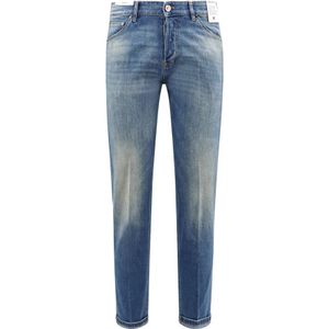 PT Torino, Jeans, Heren, Blauw, W29, Katoen, Blauwe Jeans met knoopsluiting