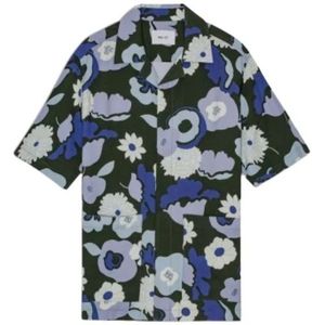 Nn07, Overhemden, Heren, Veelkleurig, 2Xl, Polyester, Bloemenprint Viscose Polo Shirt