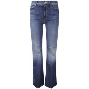 Mother, Jeans, Dames, Blauw, W24, Flared Jeans Broek met Vijf Zakken