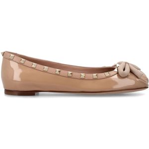 Valentino Garavani, Schoenen, Dames, Roze, 40 EU, Rockstud Ballerina