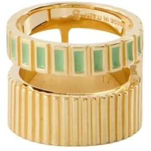 Ivi, Groene Vermeil Slot Ring Groen, Dames, Maat:54 MM