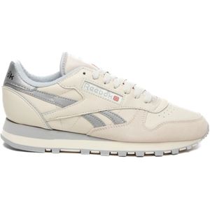 Reebok, Schoenen, Dames, Beige, 41 EU, Suède, Roomwitte Veterschoenen Suède Details