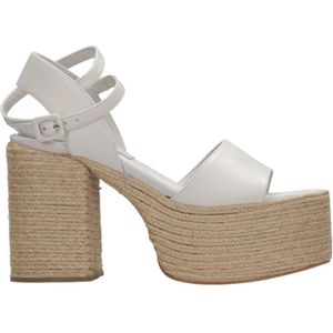 Paloma Barceló, Schoenen, Dames, Wit, 40 EU, Leer, High Heel Sandalen