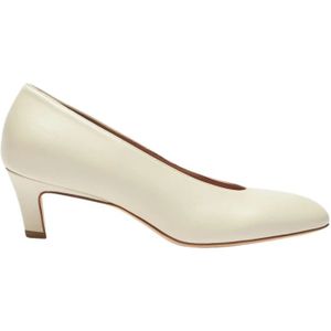 Scarosso, Almond Toe White Leather Pumps Wit, Dames, Maat:38 EU
