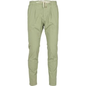 Cruna, Broeken, Heren, Groen, M, Katoen, Groene katoenen broek met elastische tailleband