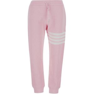 Thom Browne, Roze katoenen sweatpants voor vrouwen Roze, Dames, Maat:2XS