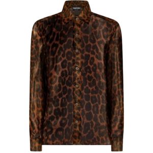 Tom Ford, Blouses & Shirts, Dames, Bruin, XS, Bruine Herenshirts