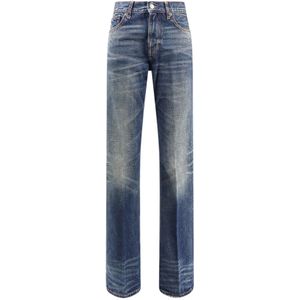 Haikure, Jeans, Dames, Blauw, W26, Katoen, Blauwe Distressed Jeans Klassiek Ontwerp