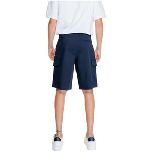 Armani Exchange, Korte broeken, Heren, Blauw, W29, Katoen, Heren Bermuda Shorts Lente/Zomer Collectie