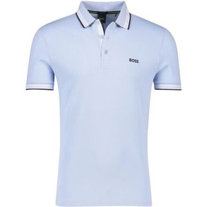 Hugo Boss, Tops, Heren, Blauw, 6Xl, Katoen, Polo Shirt Korte Mouw Lichtblauw