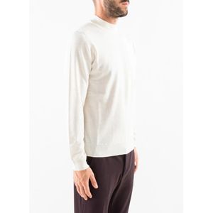 Corsinelabedoli, Truien, Heren, Wit, 4Xl, Wol, Turtleneck Jumpers in Extrafijne Wol