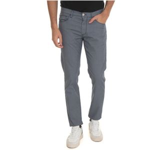 Harmont & Blaine, Jeans, Heren, Blauw, 3Xl, Katoen, Slim-Fit Gestructureerde 5-Pocket Broek