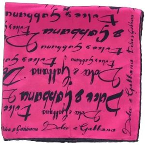 Dolce & Gabbana Pre-owned, Pre-owned, Dames, Roze, ONE Size, Pre-owned Silk scarves
