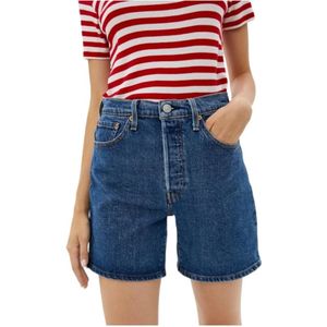 Levi's, Denim Shorts Blauw, Dames, Maat:W28