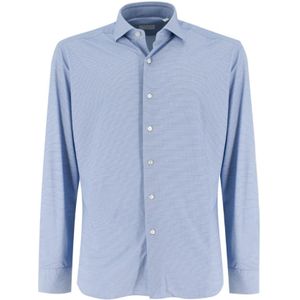 Xacus, Overhemden, Heren, Blauw, XL, Kreukvrij Slim Fit Overhemd voor een Perfecte Look de Hele Dag