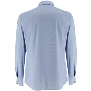 Xacus, Overhemden, Heren, Blauw, XL, Kreukvrij Slim Fit Overhemd voor een Perfecte Look de Hele Dag