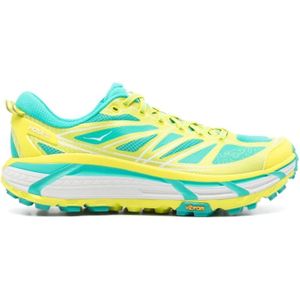 Hoka One One, Schoenen, Heren, Geel, 43 EU, Gele Mesh Sneakers Chunky Zool