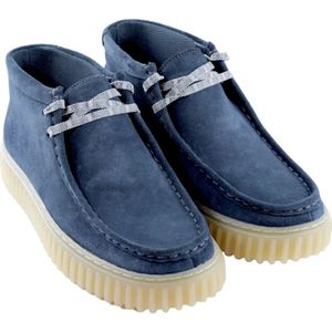 Clarks, Schoenen, Heren, Blauw, 44 EU, Suède, Stijlvolle Blauwe Suède Schoenen