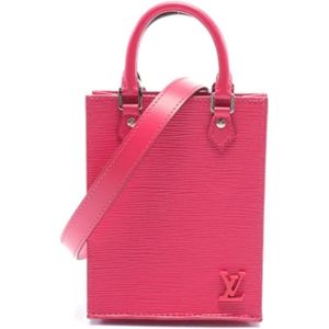 Louis Vuitton Vintage, Pre-owned, Dames, Roze, ONE Size, Tweedehands leren Louis Vuitton tassen