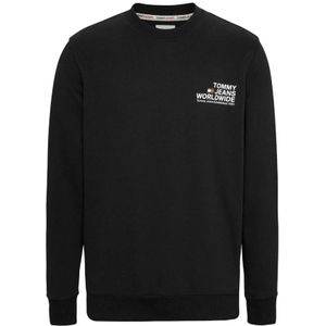 Tommy Hilfiger, Sweatshirts & Hoodies, Heren, Zwart, S, Entry Graphic Crew Sweatshirt