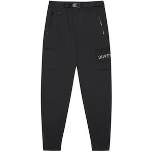 Duvetica, Broeken, Heren, Zwart, 2Xl, Cargo Broek Zwart Logo Print