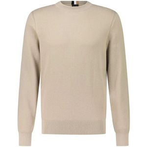 Hugo Boss, Truien, Heren, Beige, 3Xl, Katoen, Fijngebreide Ecaio Pullover