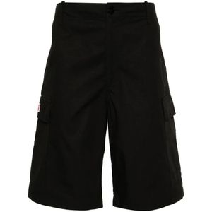 Kenzo, Korte broeken, Heren, Zwart, S, Katoen, Zwarte Streetwear Cargo Shorts