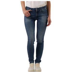 Replay, Jeans, Dames, Blauw, W29 L32, Denim, Trendy Blauwe Skinny Jeans