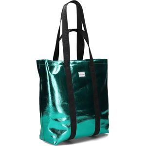 Núnoo, Tassen, Dames, Groen, ONE Size, Polyester, Groene Shopper Tas voor Vrouwen