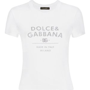 Dolce & Gabbana, Tops, Dames, Wit, S, Retro T-shirt