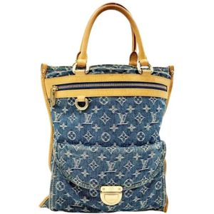 Louis Vuitton Vintage, Pre-owned Denim shoulder-bags Blauw, Dames, Maat:ONE Size