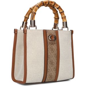 Guess, Tassen, Dames, Bruin, ONE Size, Bamboe, Bamboe Mini Tote Schoudertas