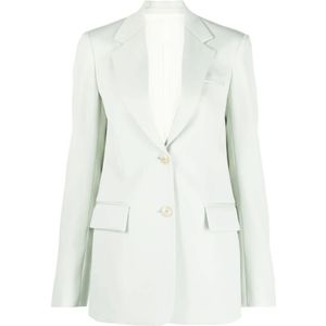 Lanvin, Lichtgroene Wollen Blazer Groen, Dames, Maat:L