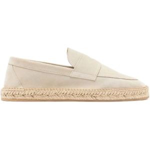 Scarosso, Schoenen, Heren, Beige, 44 EU, Leer, Espadrilles