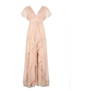 Liu Jo, Kleedjes, Dames, Roze, M, Polyester, Elegante Maxi Jurk