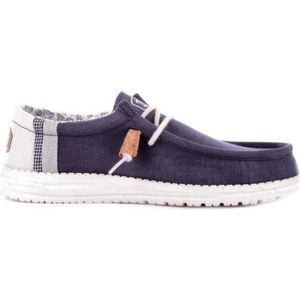 Hey Dude, Blauwe Canvas Bootschoenen Blauw, Heren, Maat:44 EU