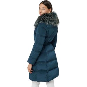 Guess, Mantels, Dames, Blauw, XL, Lange Puffer Jas