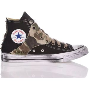 Converse, Handgemaakte Beige Camouflage Sneakers voor Heren Bruin, Heren, Maat:36 EU