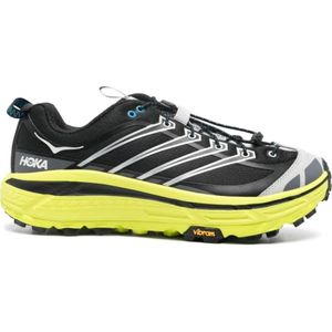 Hoka One One, Schoenen, Heren, Zwart, 42 EU, Zwarte Mesh Sneakers met Reflecterende Details