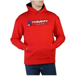 Tommy Hilfiger, Sweatshirts & Hoodies, Heren, Rood, S, Katoen, Dm 0Dm 15685