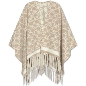 Salvatore Ferragamo, Wollen poncho Beige, Dames, Maat:ONE Size