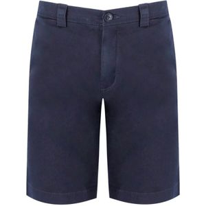 Woolrich, Korte broeken, Heren, Blauw, W34, Katoen, Blauwe Chino Bermuda Shorts